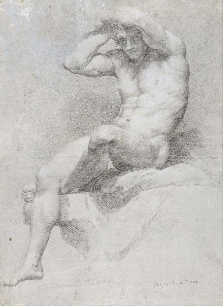 Academisch Naakt door Pompeo Girolamo Batoni