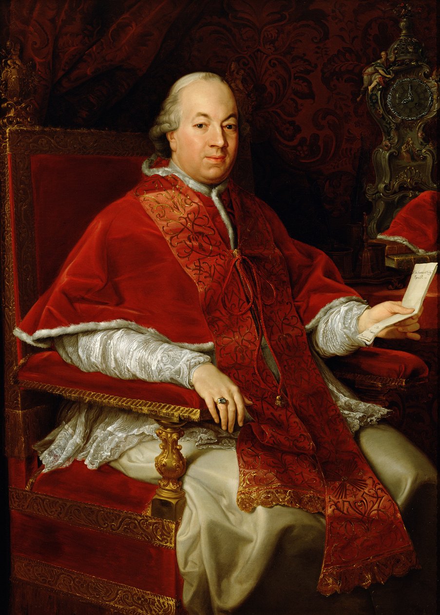 Paus Pius VI (1717-99) c.1775-76 door Pompeo Girolamo Batoni