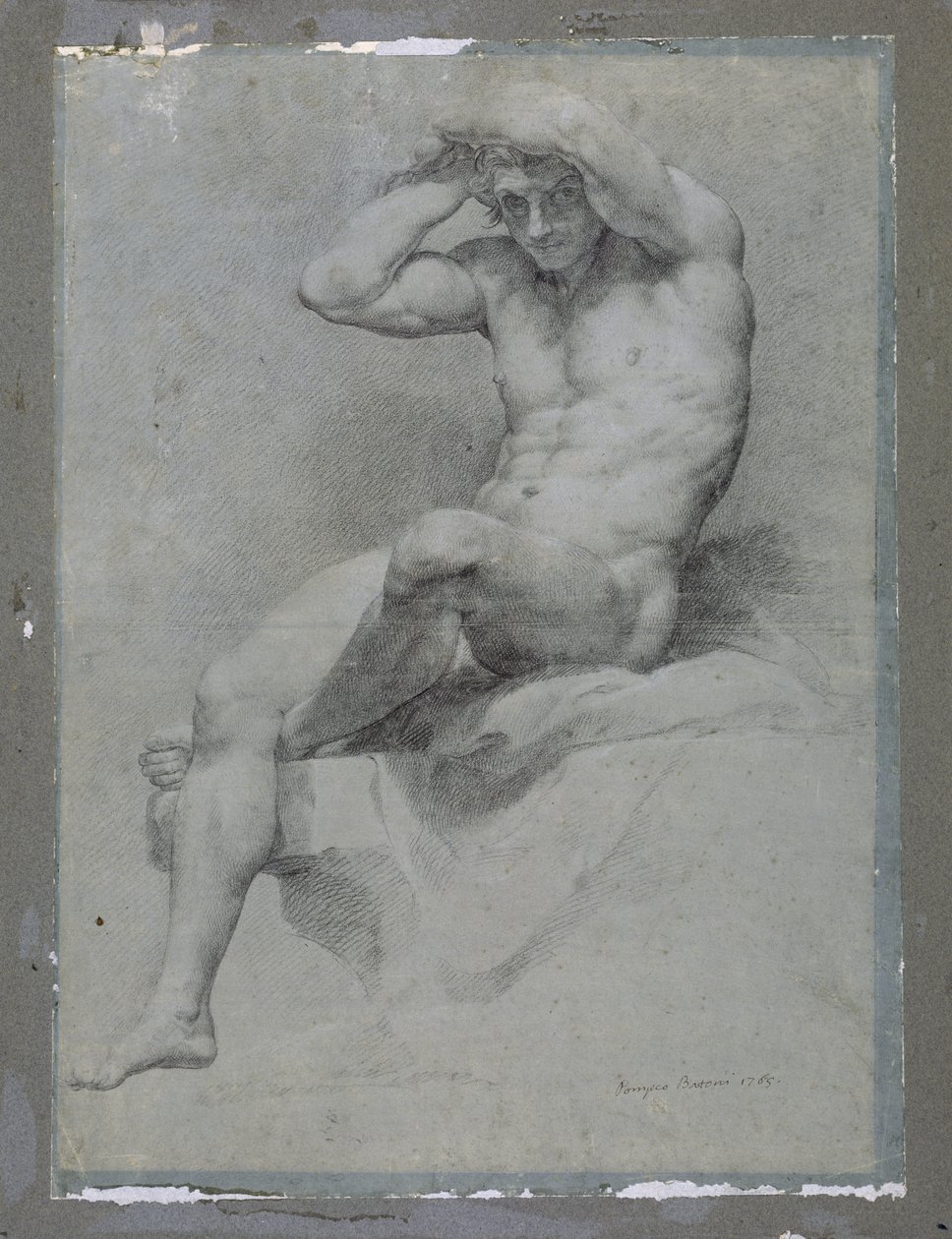 Academisch Naakt door Pompeo Girolamo Batoni