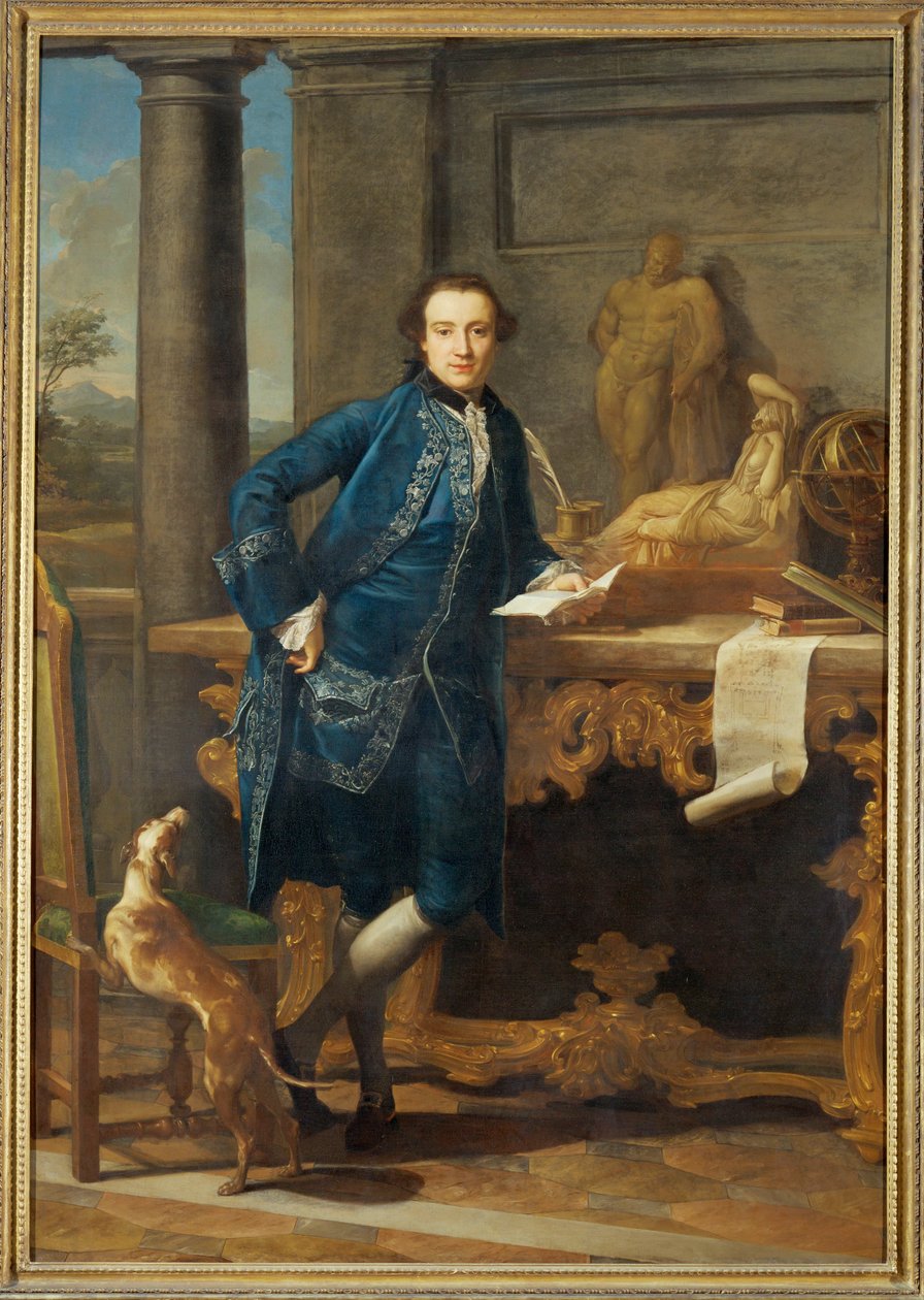 Charles John Crowle, kunstliefhebber ... door Pompeo Girolamo Batoni