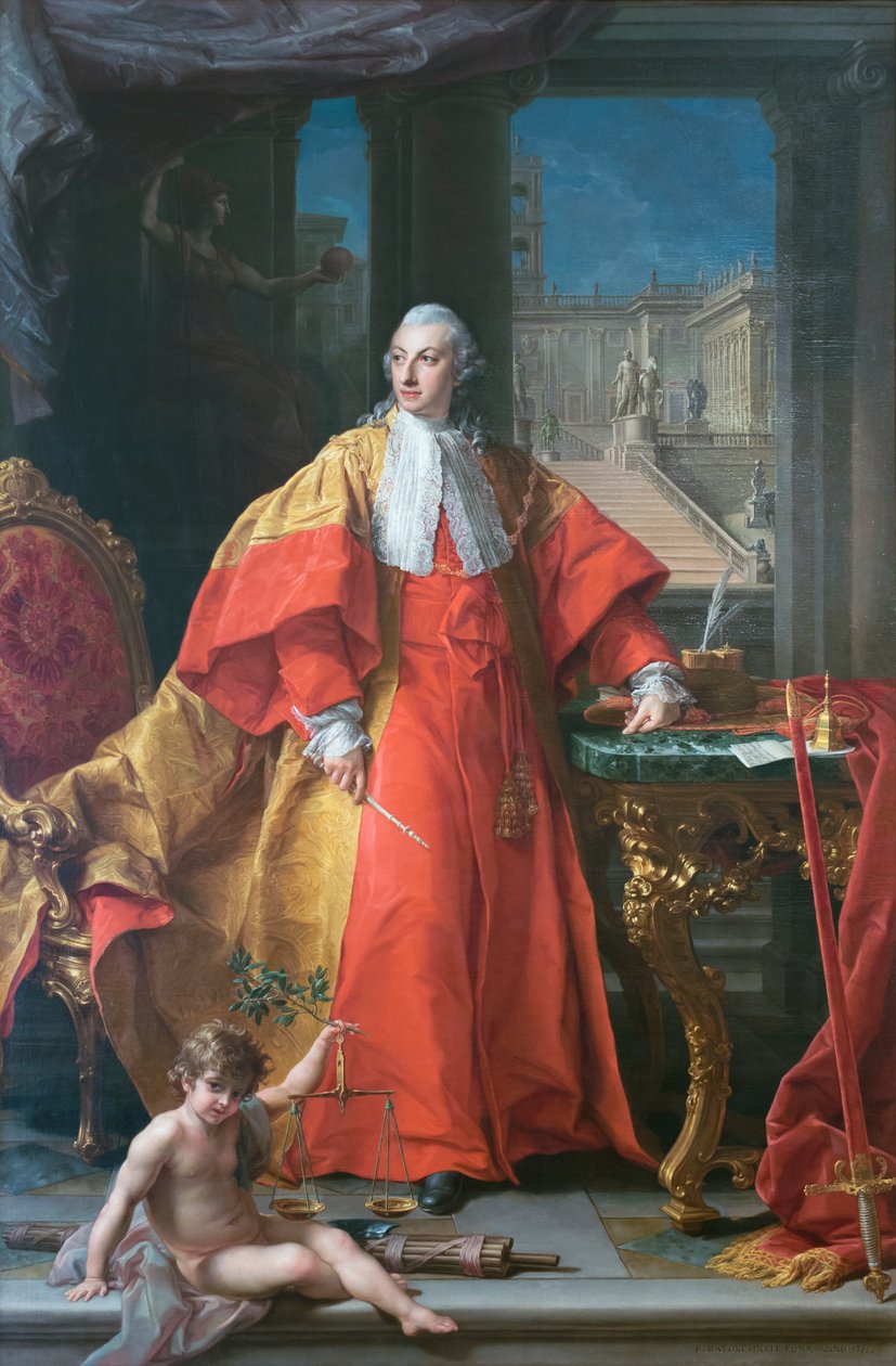 Portret van Abbondio Rezzonico door Pompeo Girolamo Batoni