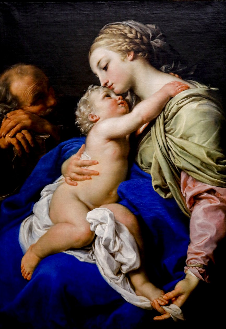 De Heilige Familie door Pompeo Girolamo Batoni