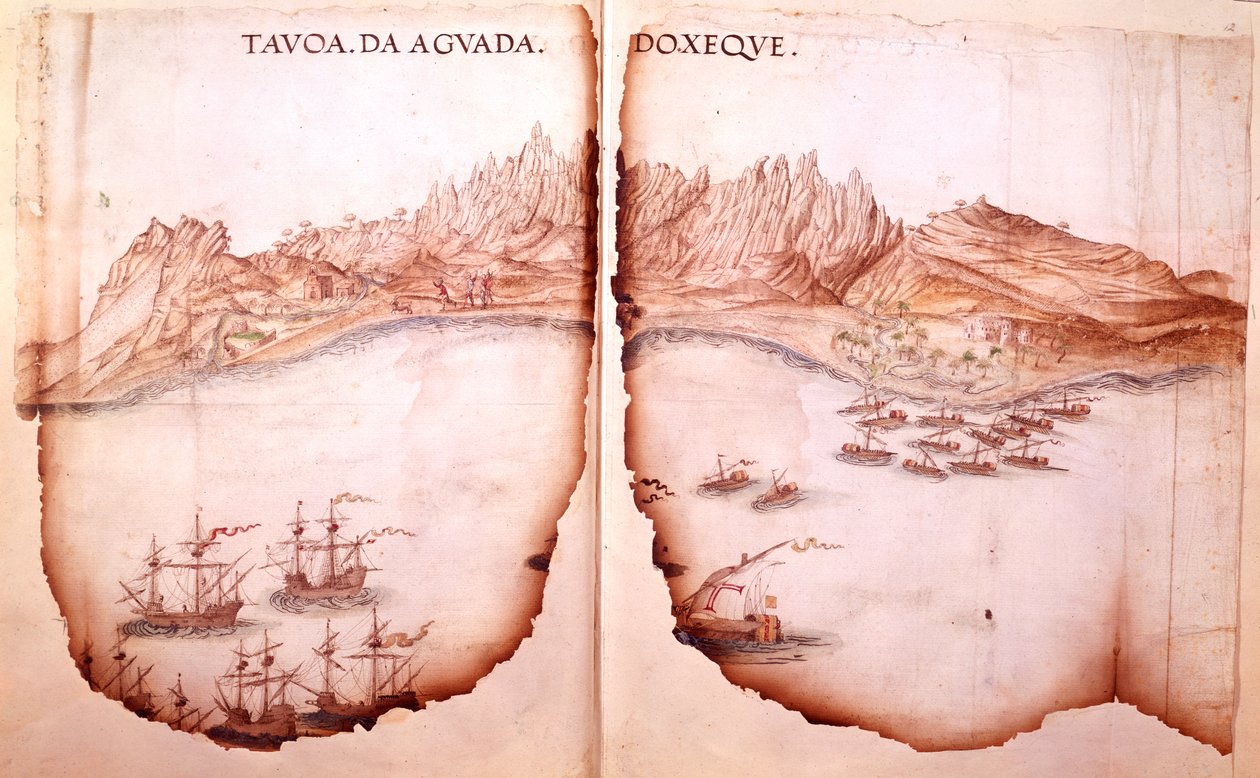 Zicht op Aguada, illustratie uit 