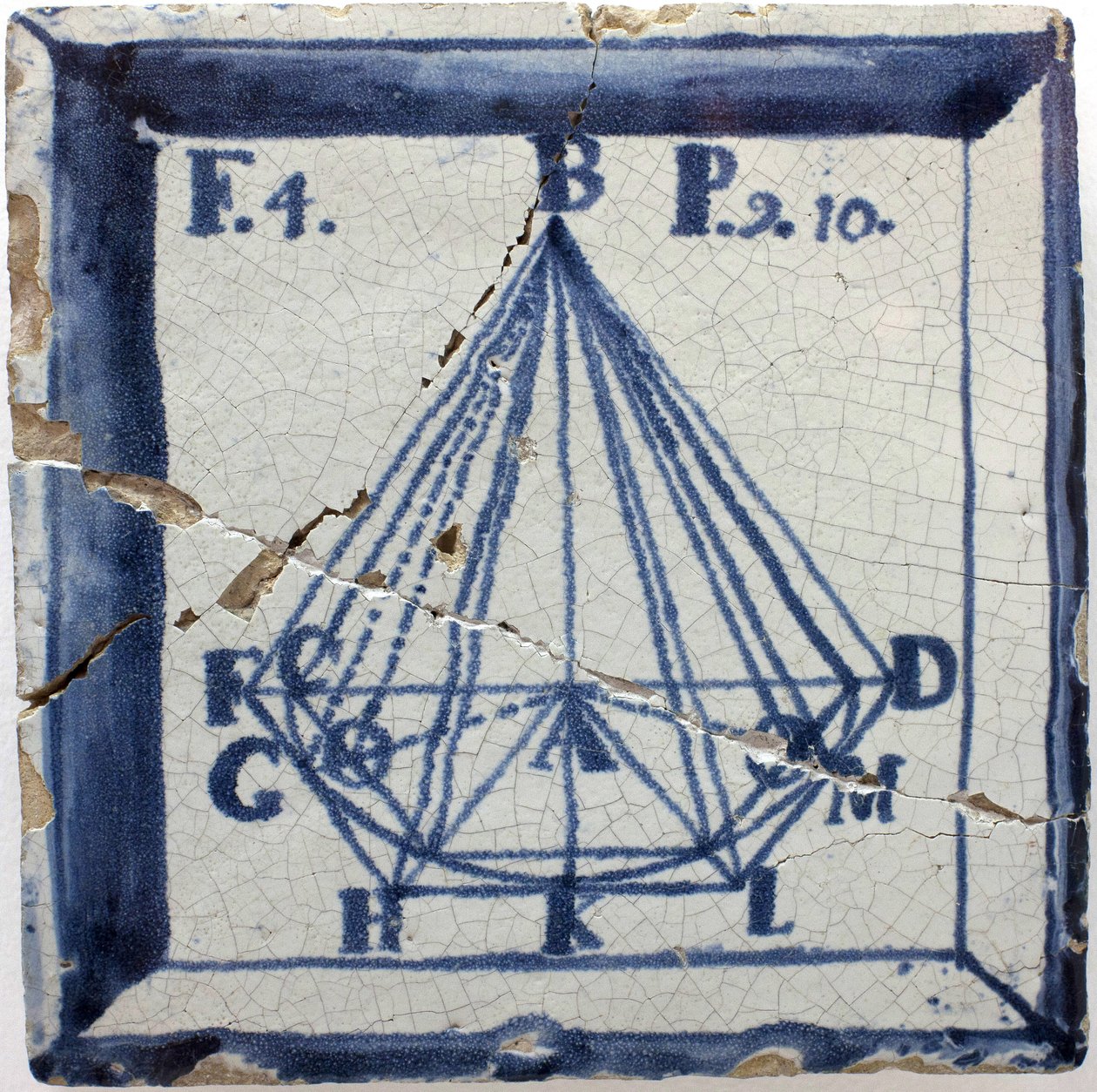 Geometrisch schema van een piramide door Portuguese School