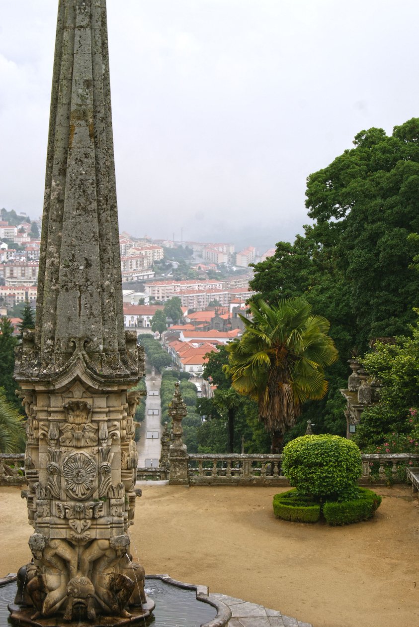 Santuário de Nossa Senhora dos Remédios obelisk, Lamego, Portugal door Portuguese School