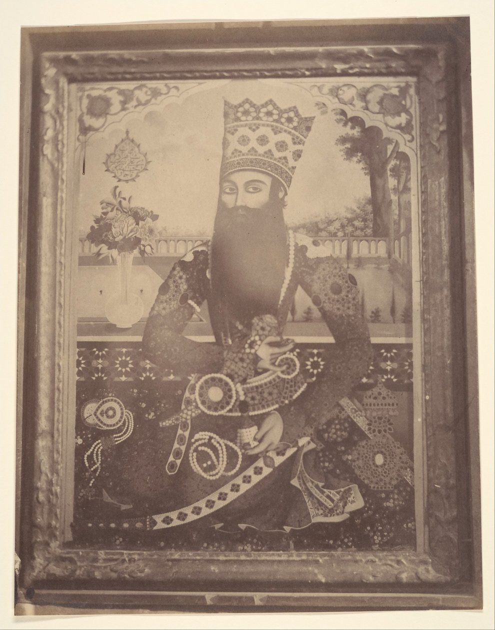 [Fath-Ali Shah, Schilderij dat Ooit Behoorde tot Hmah [] Saula, Oom van de Koning] door Possibly by Luigi Pesce.