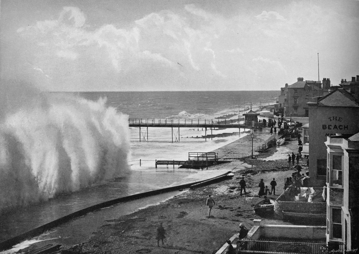 Een Grote Zee bij Bognor, ca. 1896 door Poulton and Co