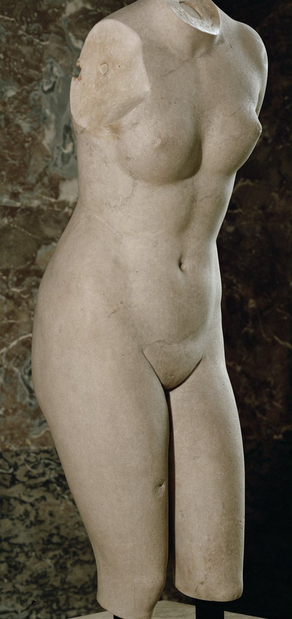 Aphrodite van Knidos, antieke replica van een origineel door Praxiteles ... door Praxiteles (after)