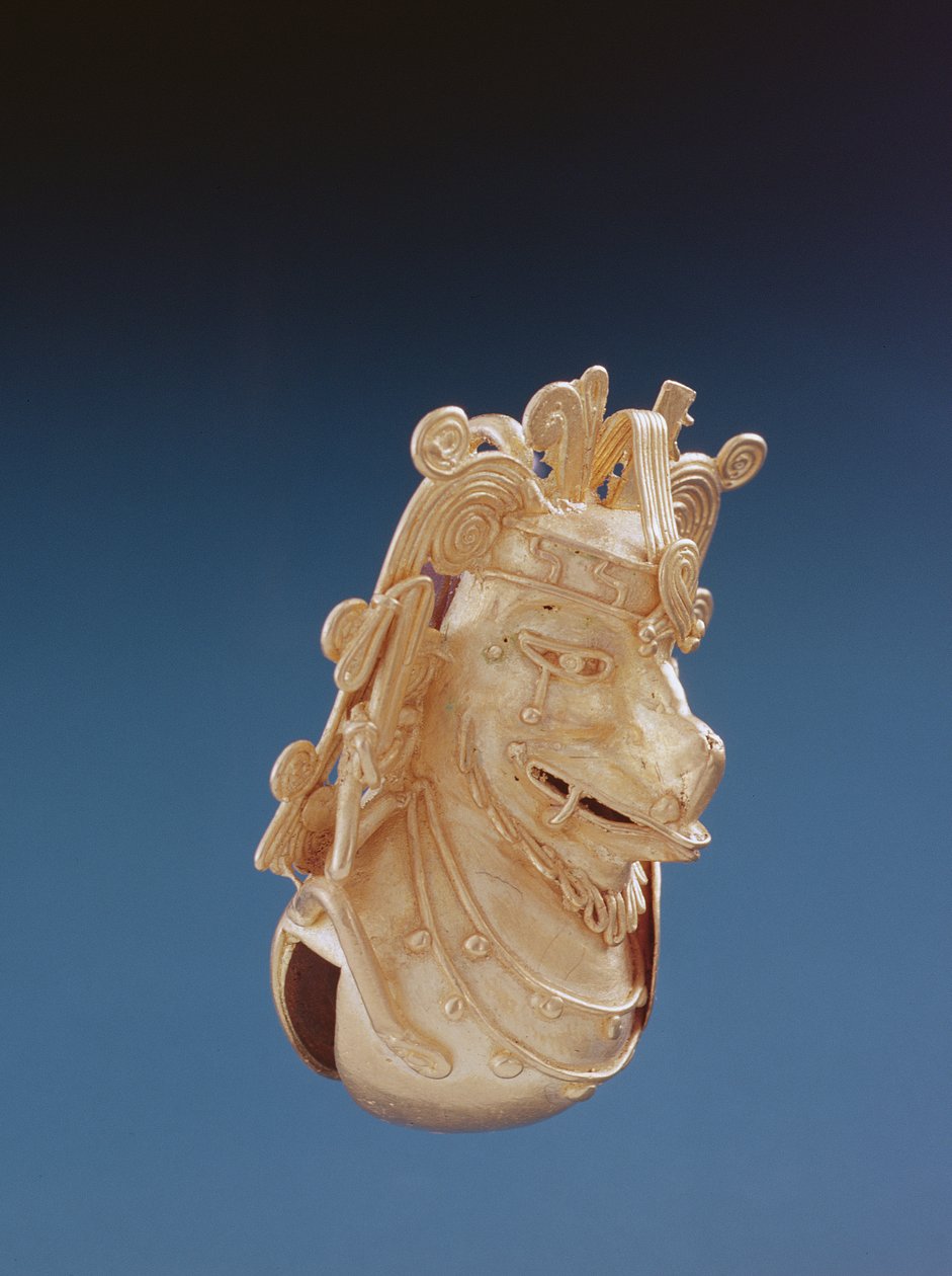 Klok, Mixtec Cultuur (goud) door Pre Columbian