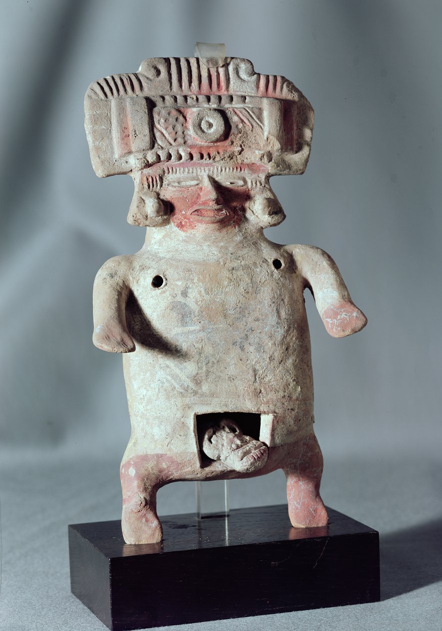 Beeldje van een vrouw die bevalt (terracotta) door Pre Columbian