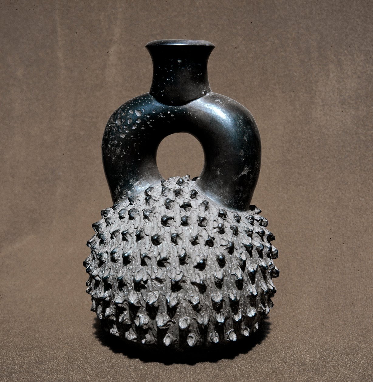 Precolumbiaanse kunst, Cupisnique beschaving: vaas in de vorm van een kever en granaatappel. 300 v.Chr.-100 n.Chr. Lima, Nationaal Museum van Antropologie en Archeologie, Peru door Pre Columbian Pre Columbian