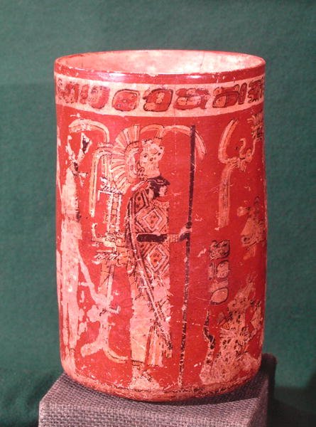 Vaas met een ceremonieel tafereel, Tepeu 1 Periode, uit Uaxuctun door Pre Columbian Pre Columbian