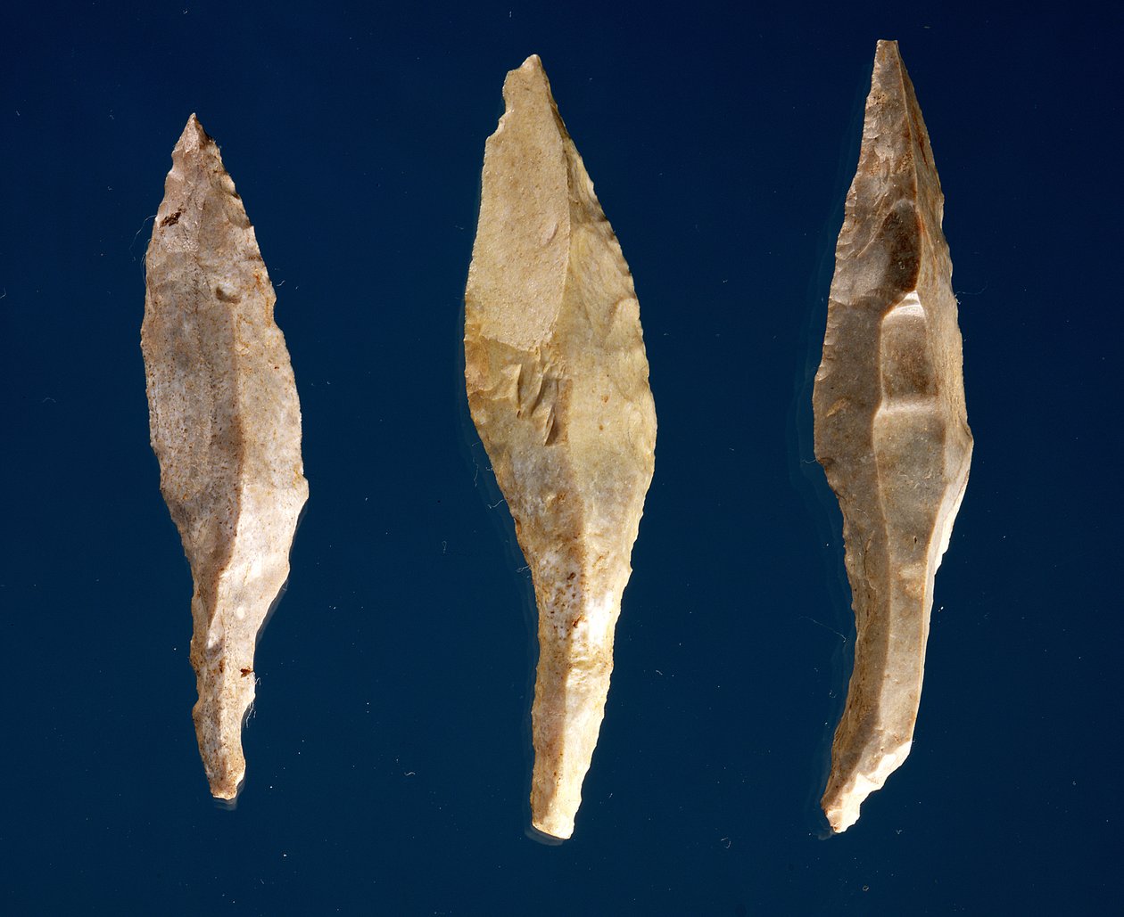 Drie pijlpunten (vuursteen) door Prehistoric
