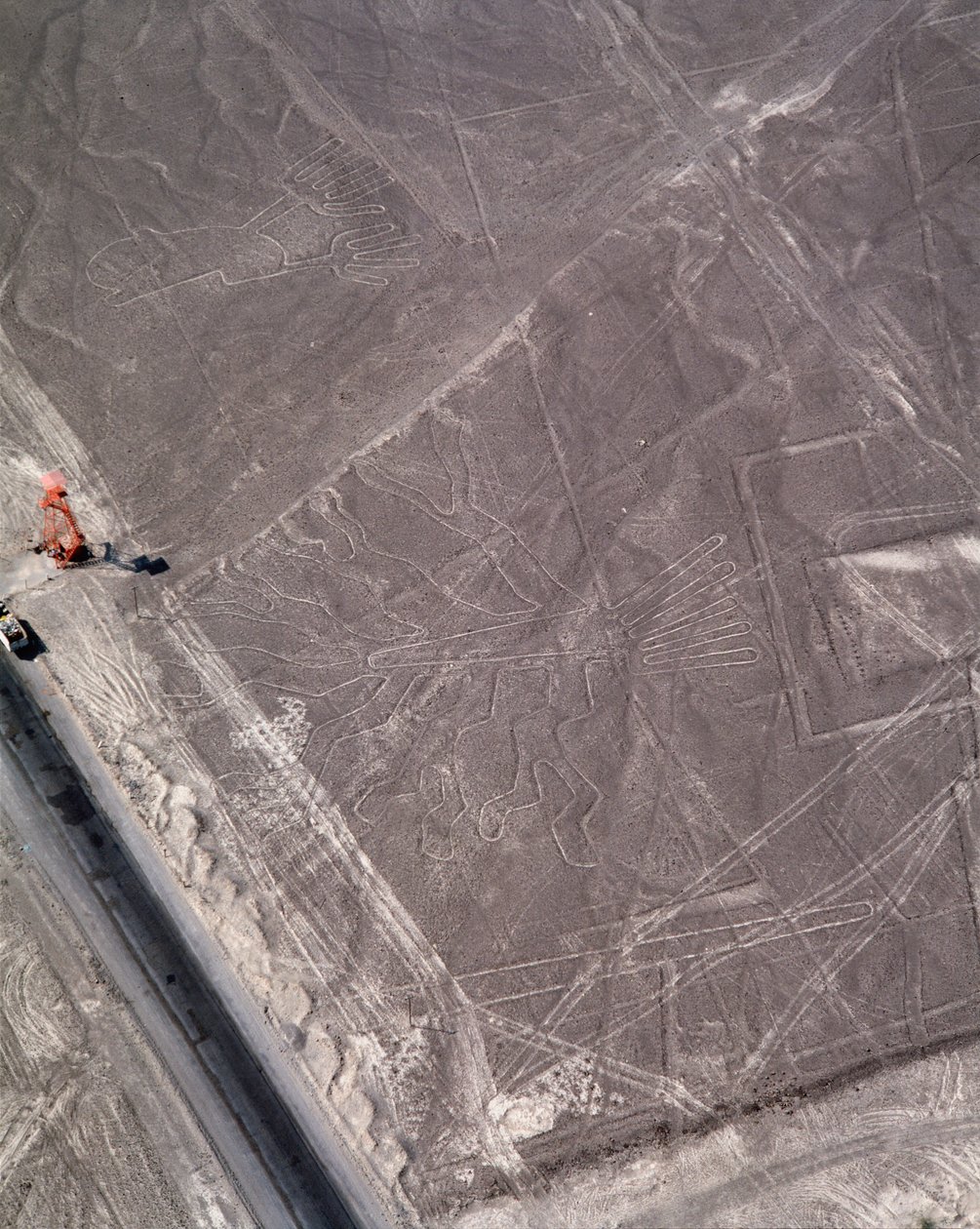 Luchtfoto van Nazca-lijnen door Prehistoric Prehistoric