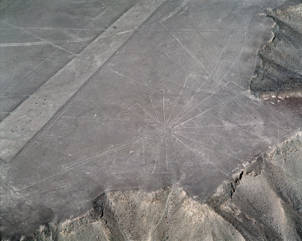 Luchtfoto van Nazcalijnen door Prehistoric Prehistoric