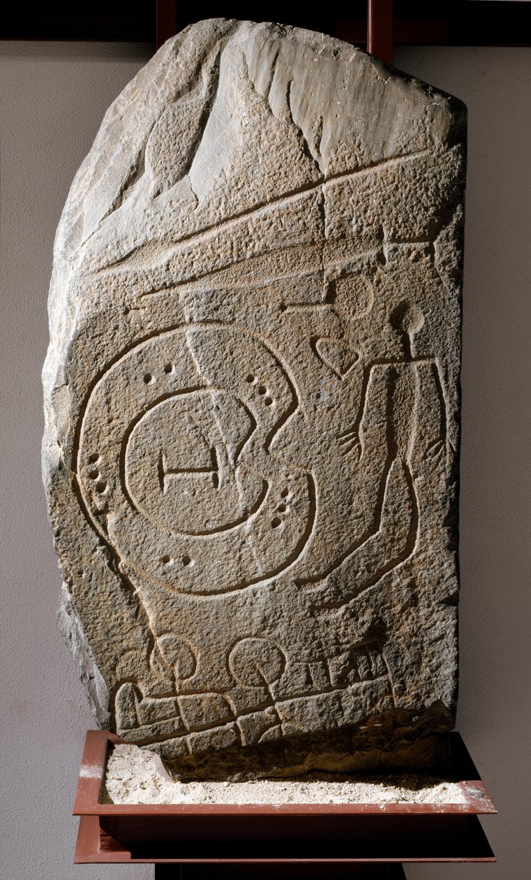 Iberische stele van Solana de Cabanas krijger. 8e-6e eeuw v.Chr. door Prehistoric Prehistoric
