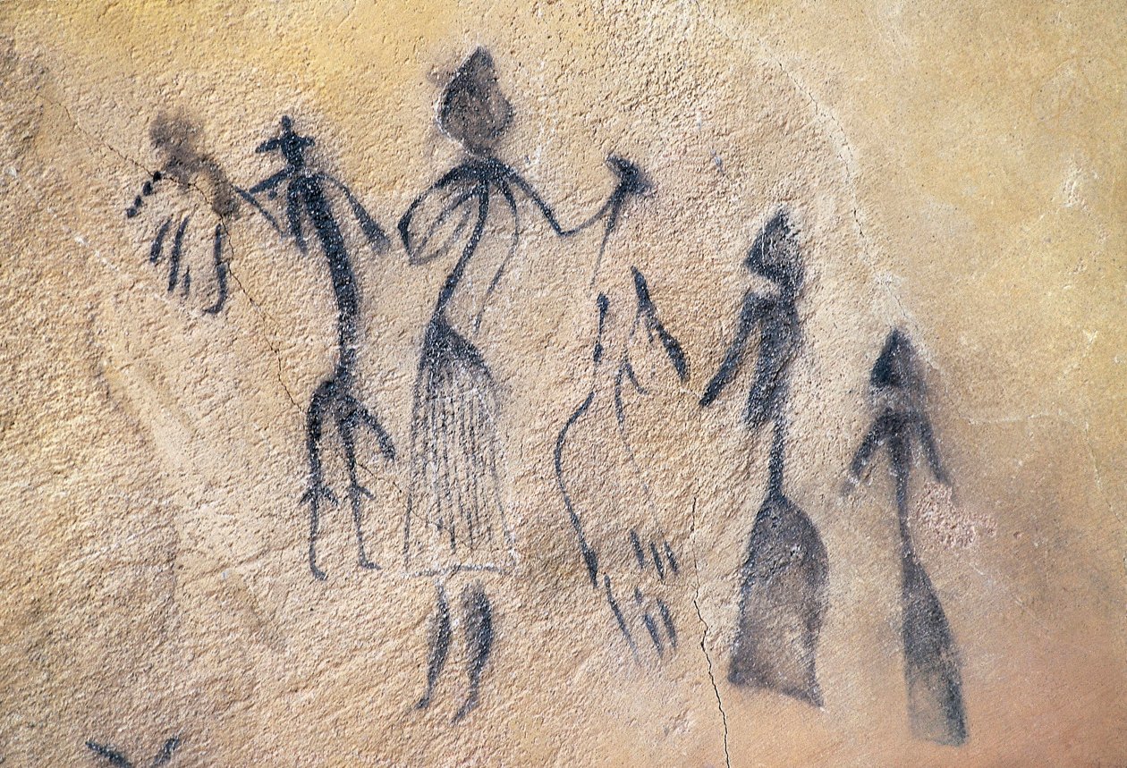 Fallische Dans van het Type Gestileerd-Naturalistisch, Mesolithische Kunst door Prehistoric Prehistoric