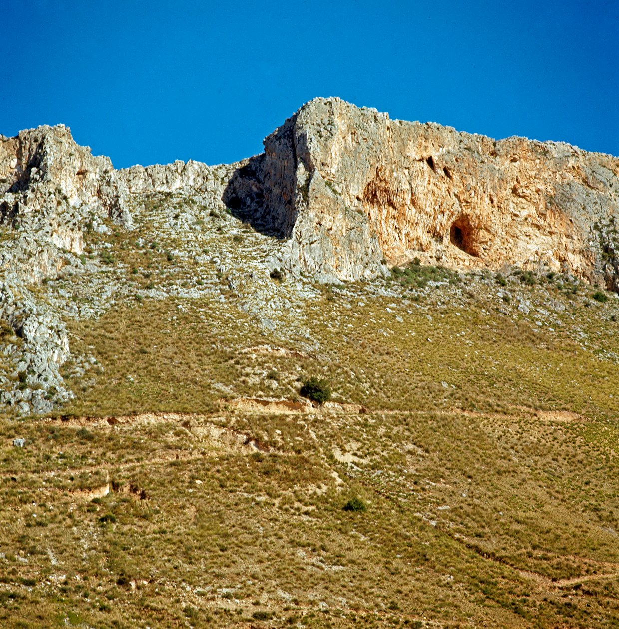 Prehistorie: de bergkam van Monte Palmeto met een grot daterend uit het paleolithicum door Prehistoric Prehistoric