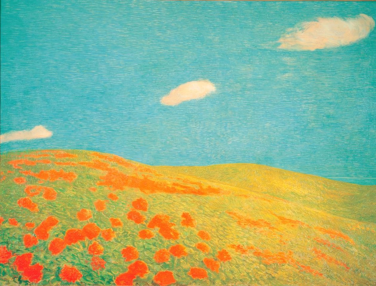 Heuvels van Ligurië door Previati Gaetano