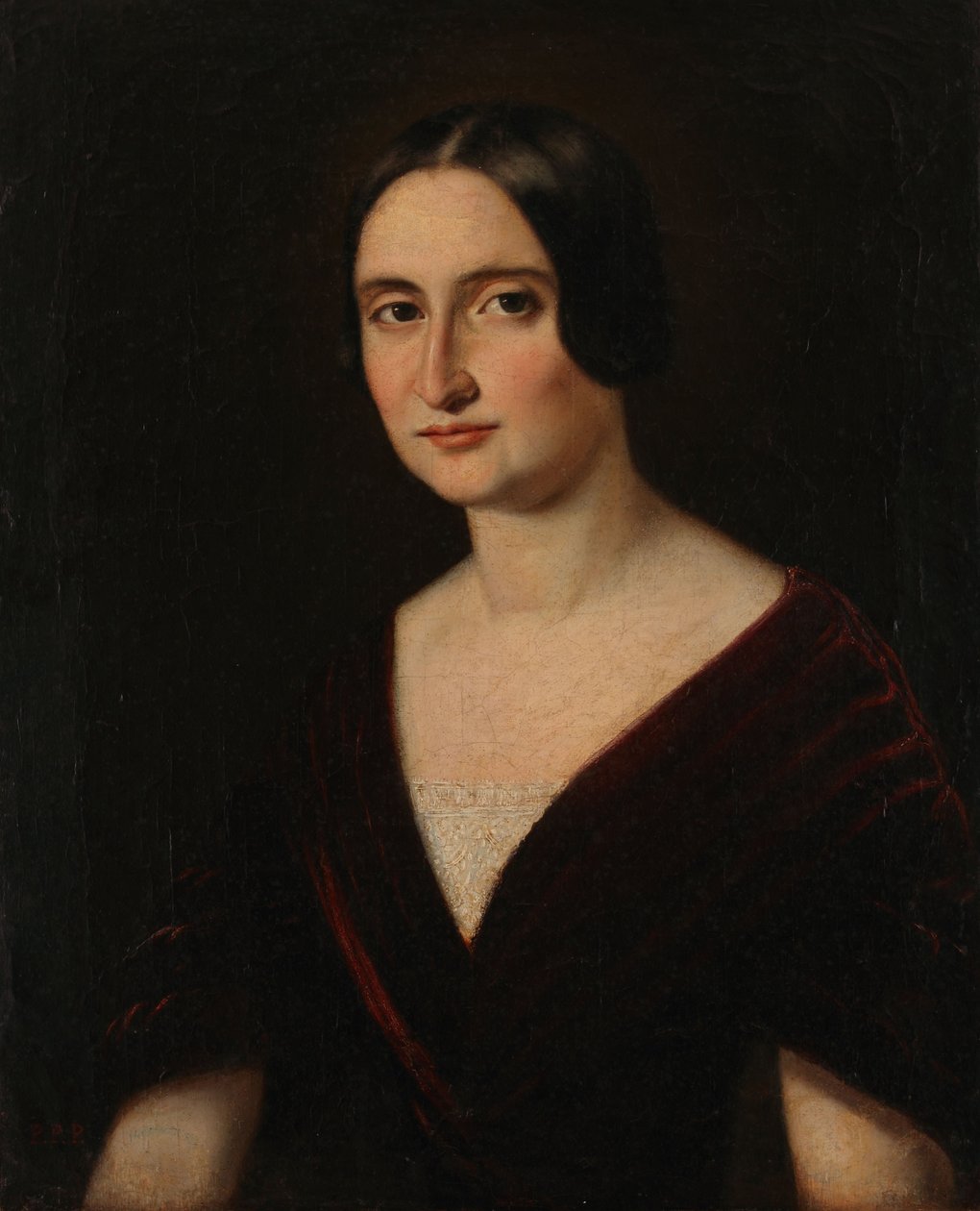 Portret van een dame door Prilidiano Pueyrredon