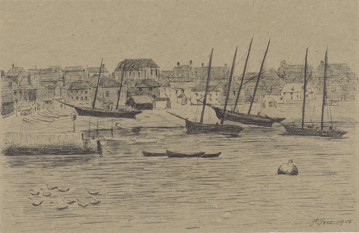 Vissersplaatsje St. Ives door Prosper Alphonse Isaac