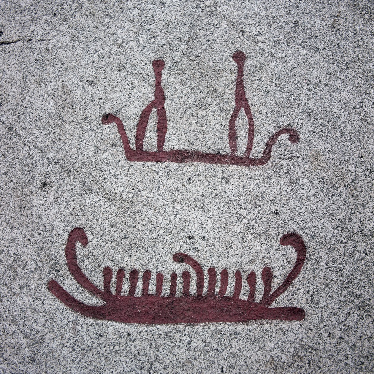 Schepen en hun bemanningen (rotsgravure) door Protohistoric