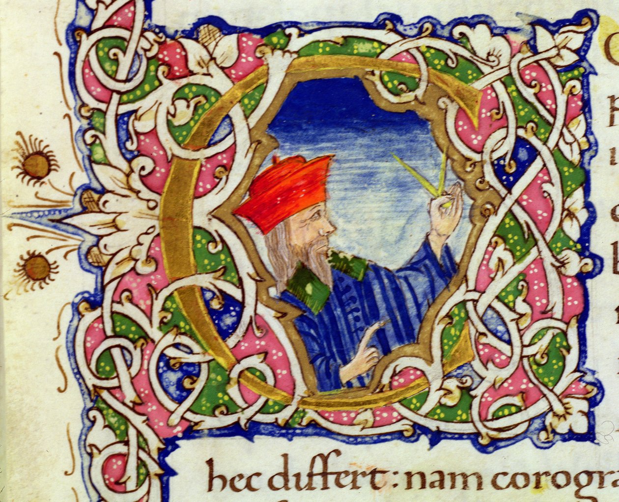 Ms Lat 463 fol.21r Geïllustreerde initiaal 
