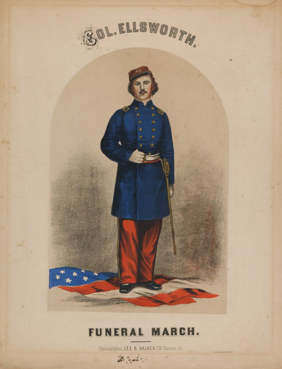 Elmer Ellsworth door Publisher  Lee and Walker Thomas S. Sinclair