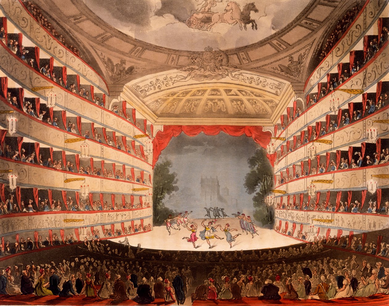 Het operahuis, Londen, uit Ackermann