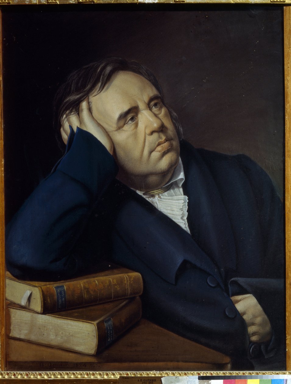 Portret van de fabelschrijver Ivan A. Krylov (1769-1844) door Pyotr Alexeevich Olenin
