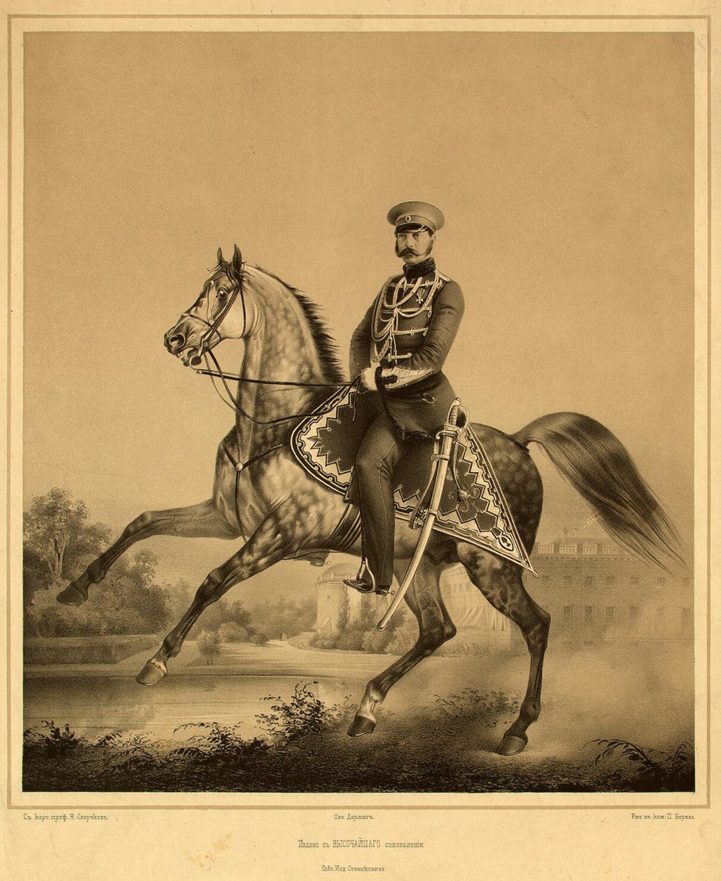 Portret van Keizer Alexander II 1818-1881, 1860s-1870s door Pyotr Fyodorovich Borel