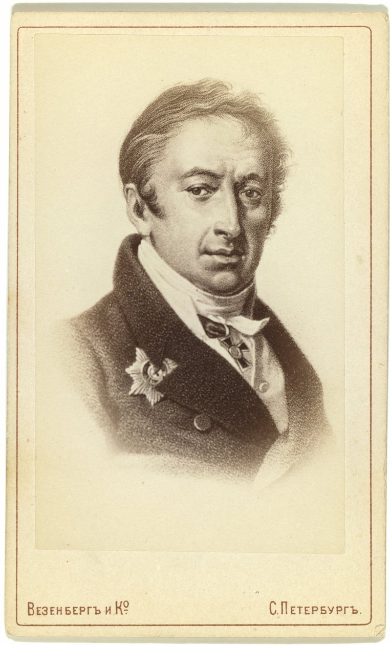 Portret van de auteur en historicus Nikolay M. Karamzin 1766-1826 door Pyotr Fyodorovich Borel