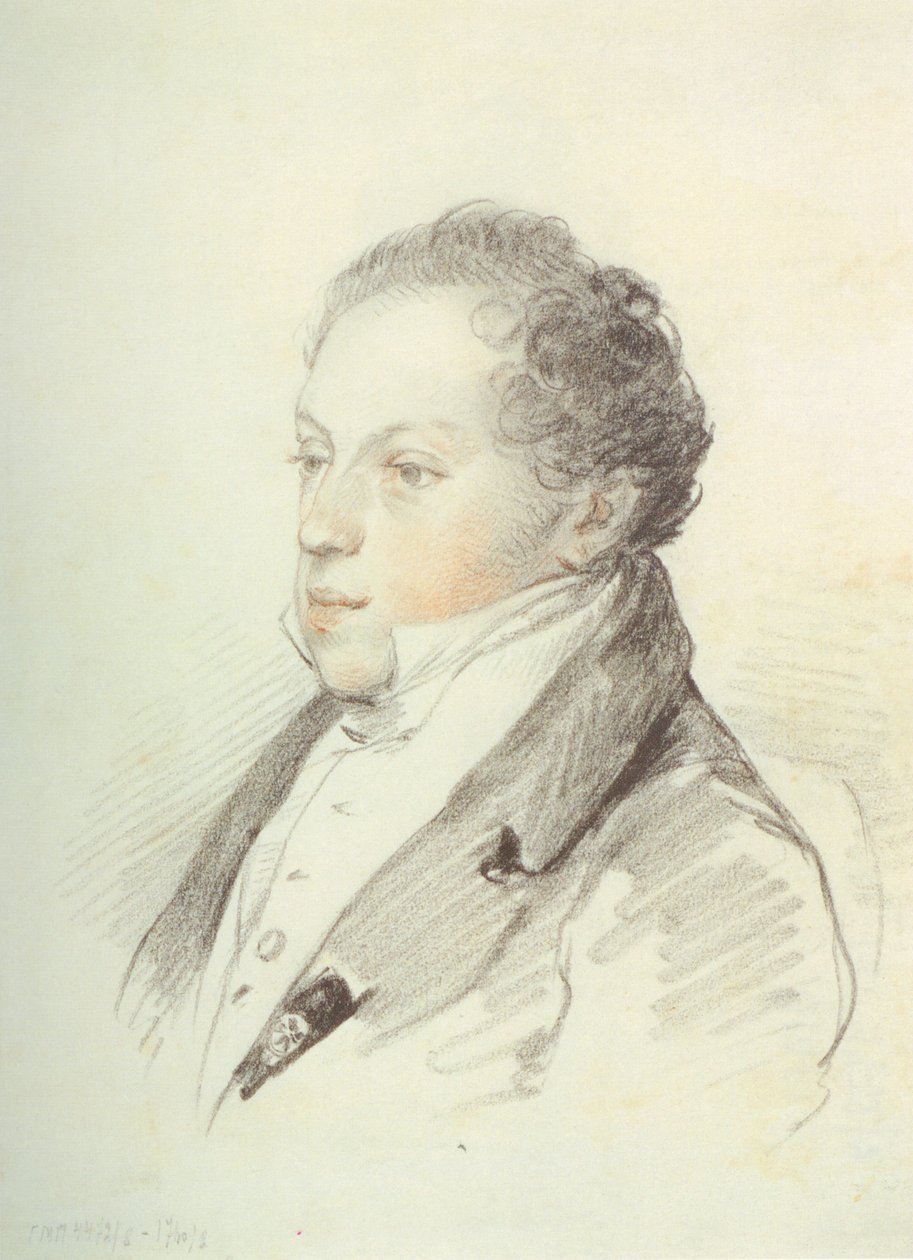 Portret van Aleksey Nikitich Peshchurov door Pyotr Fyodorovich Sokolov