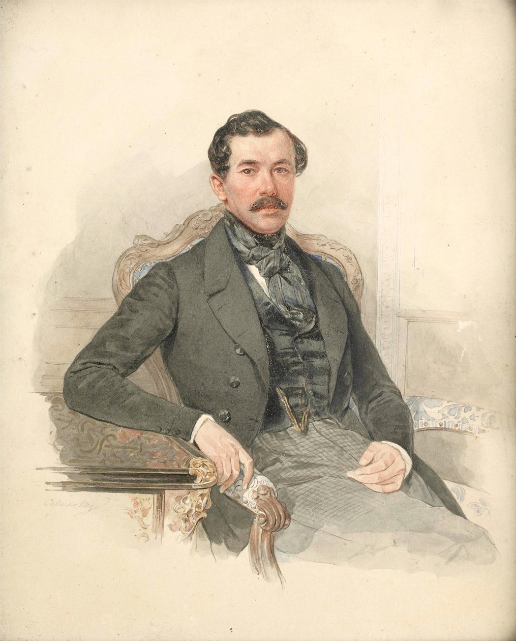 Portret van Maximiliaan de Beauharnais, 3e hertog van Leuchtenberg door Pyotr Fyodorovich Sokolov