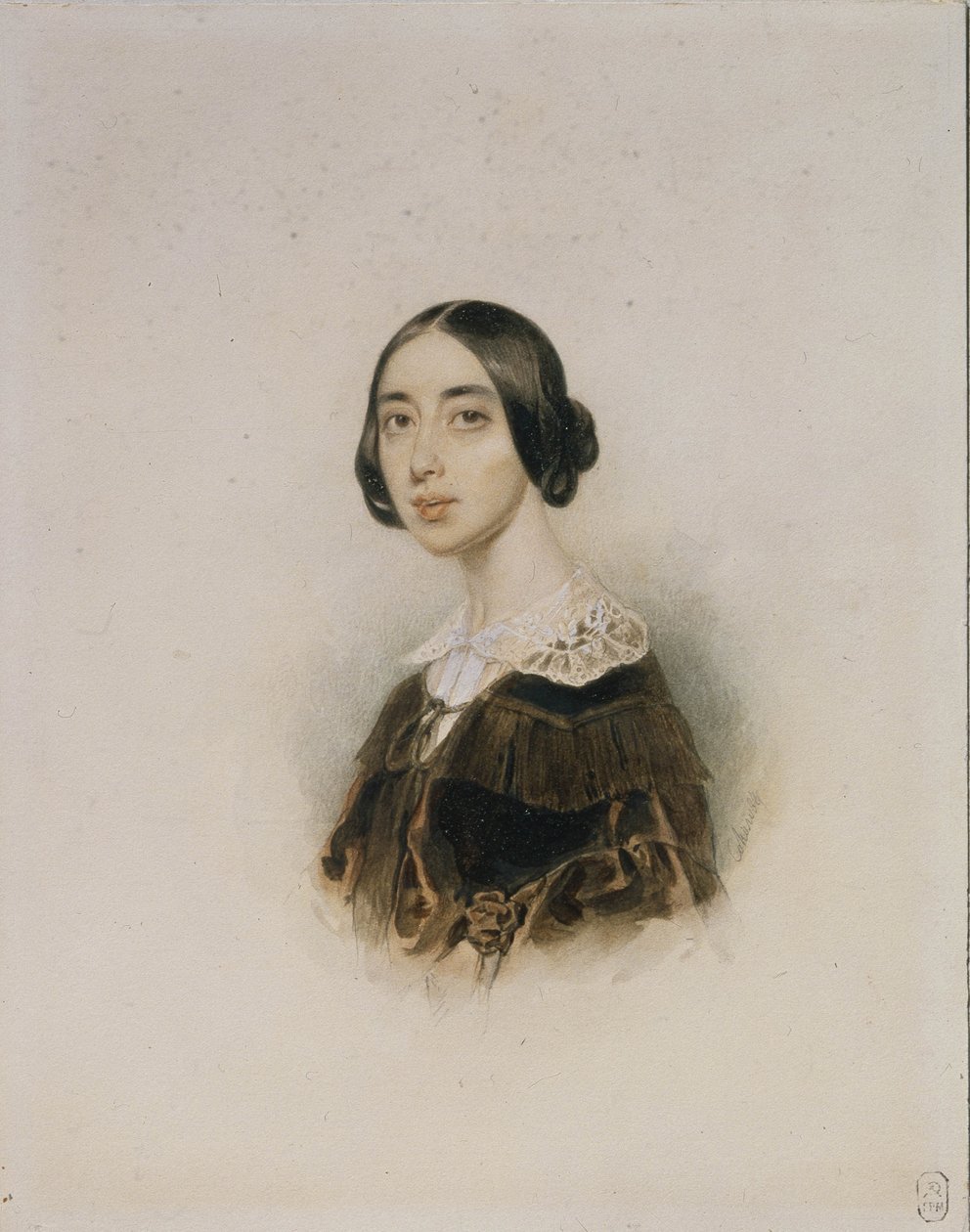 Portret van de zangeres en componiste Michelle Pauline Viardot-García 1821-1910 door Pyotr Fyodorovich Sokolov