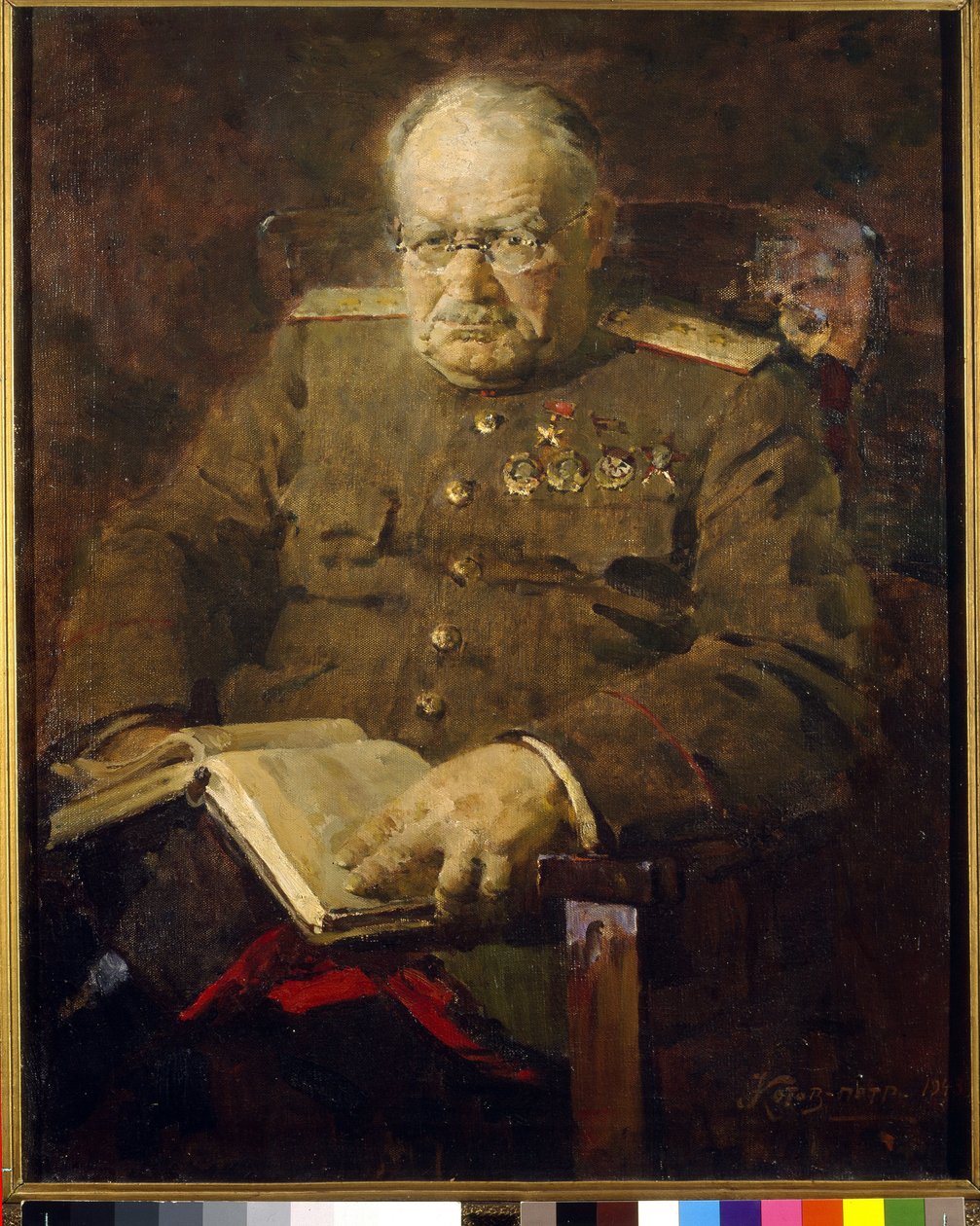Portret van de neurochirurg en academicus Nikolai N. Bourdenko (1876-1946) door Pyotr Ivanovich Kotov