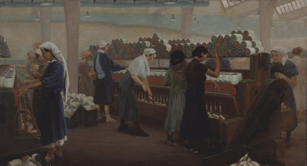 Textielfabriek in Kirovobad door Pyotr Pheonovich Stroev