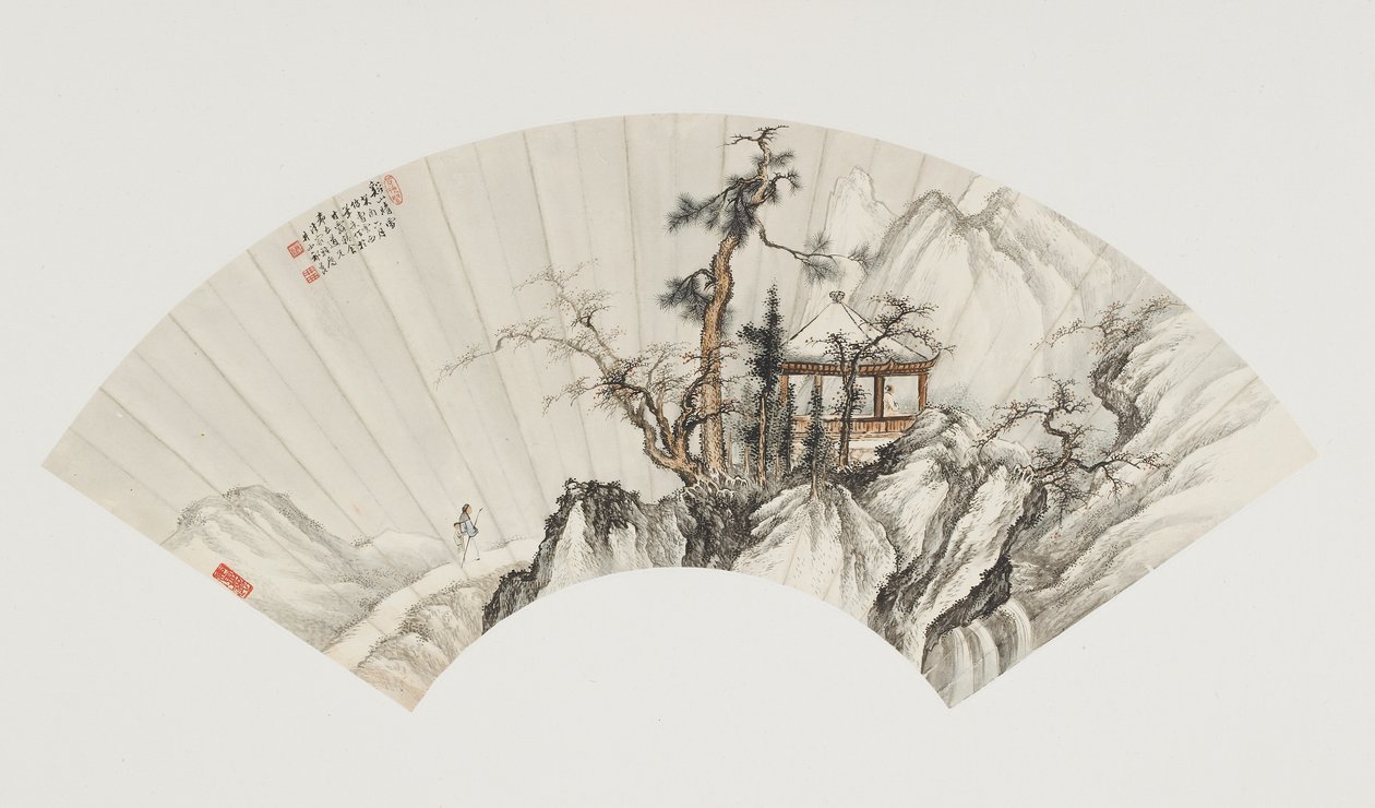 Paviljoen in de Winterbergen, China, Moderne Periode, 1933 door Qi Kun