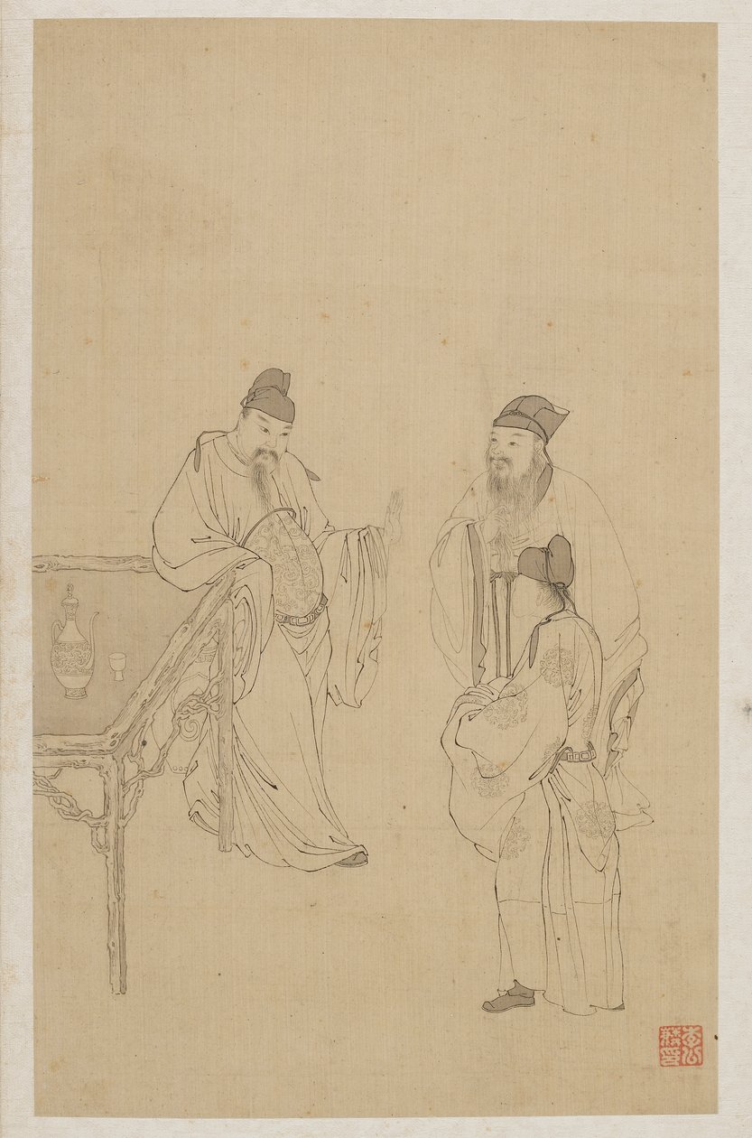 Figuur door Qing Dynasty Chinese School