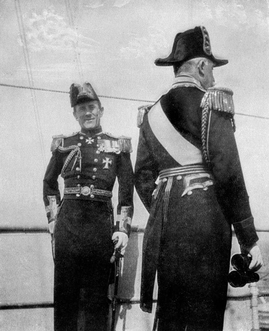 Commodore Keppel met de hertog van Connaught, 1908 door Queen Alexandra