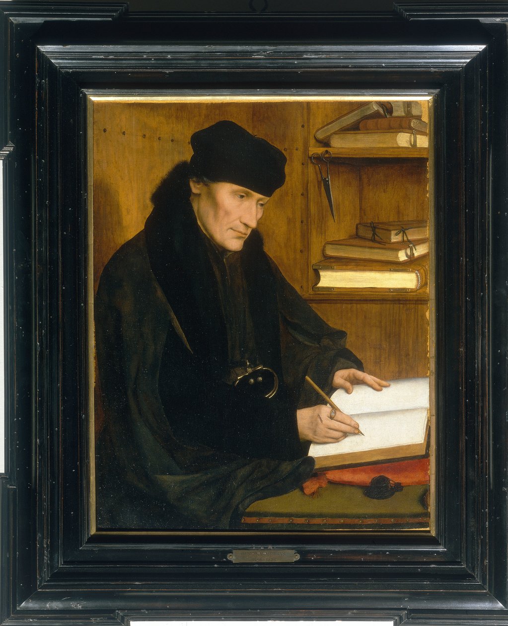 Portret van Erasmus van Rotterdam door Quentin Massys or Metsys