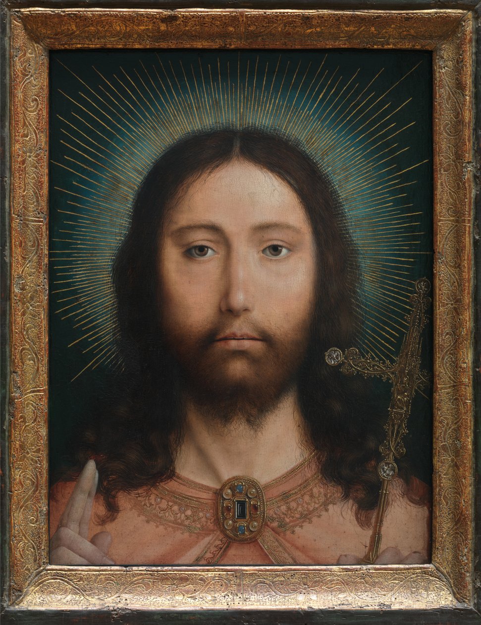 Christus Salvator Mundi door Quentin Massys or Matsys