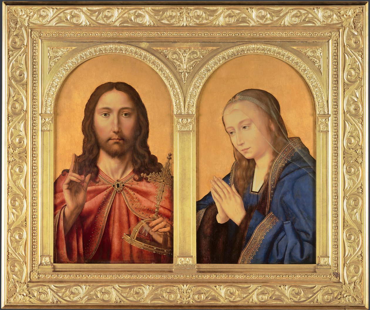 Diptiek: Christus en de Maagd, Tussen 1500 en 1550 door Quentin Massys or Metsys