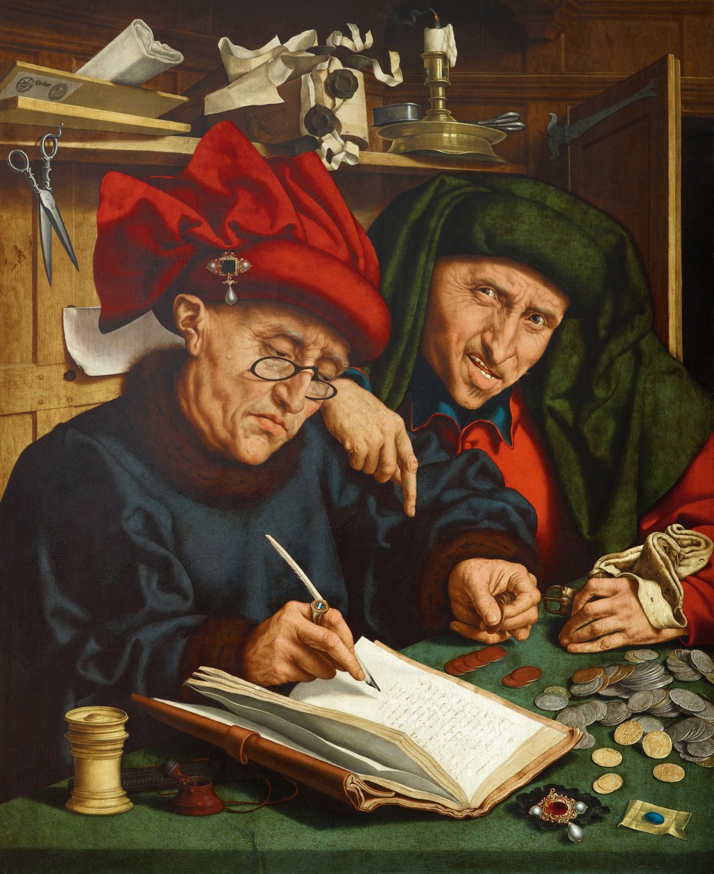 De belastinginners door Quentin Massys or Metsys
