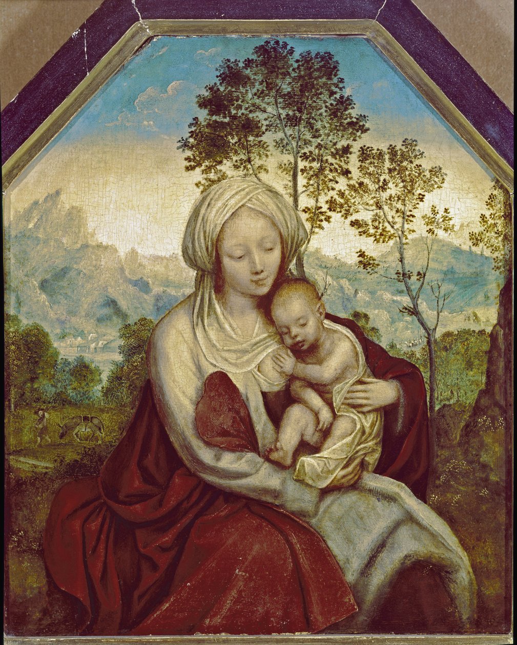 Madonna en het Kind door Quentin Massys or Metsys