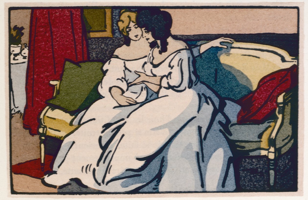 De hertogin de Langeais bezoekt de vicomtesse de Beauseant, illustratie uit 