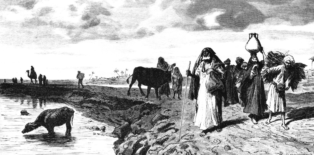 Een Chaussee in de Delta, ten tijde van de overstroming door R. Brandamour
