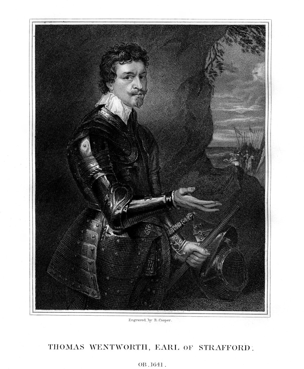 Thomas Wentworth, 1e Graaf van Strafford, Engelse staatsman door R. Cooper