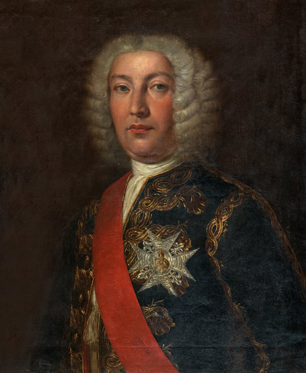 Spaans: Juan José Navarro de Viana y Búfalo (1687-1772) Markies de la Victoria, Capitán General de la Real Armada Portret van de Spaanse Admiraal José Navarro door Rafael Tejeo