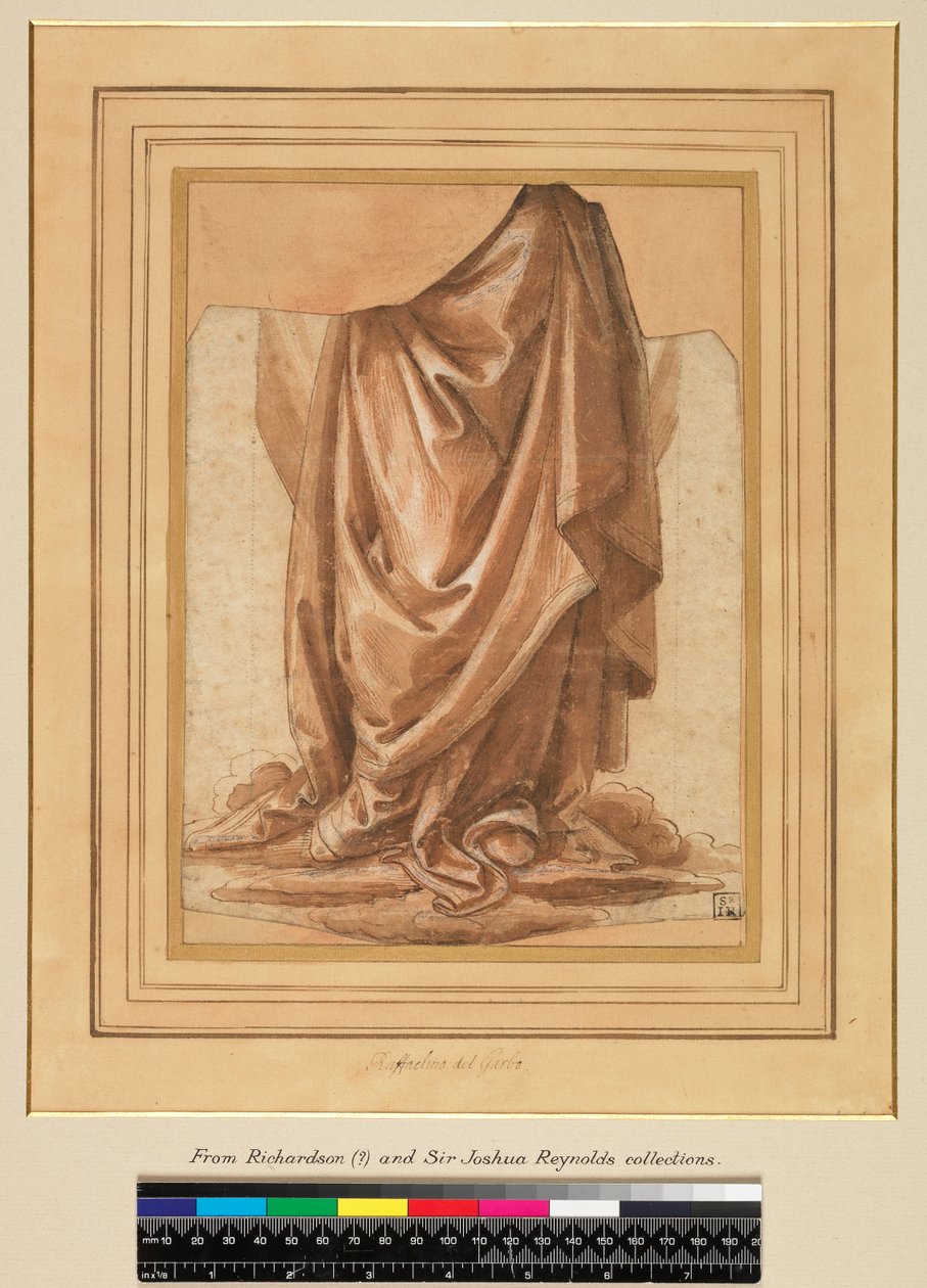 Draperiestudie, voor 1524 door Raffaellino del Garbo